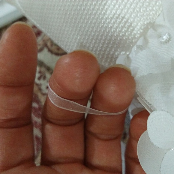 Size 5 Baby A white floral silver baptism christening gown party dress - Picture 15 of 16